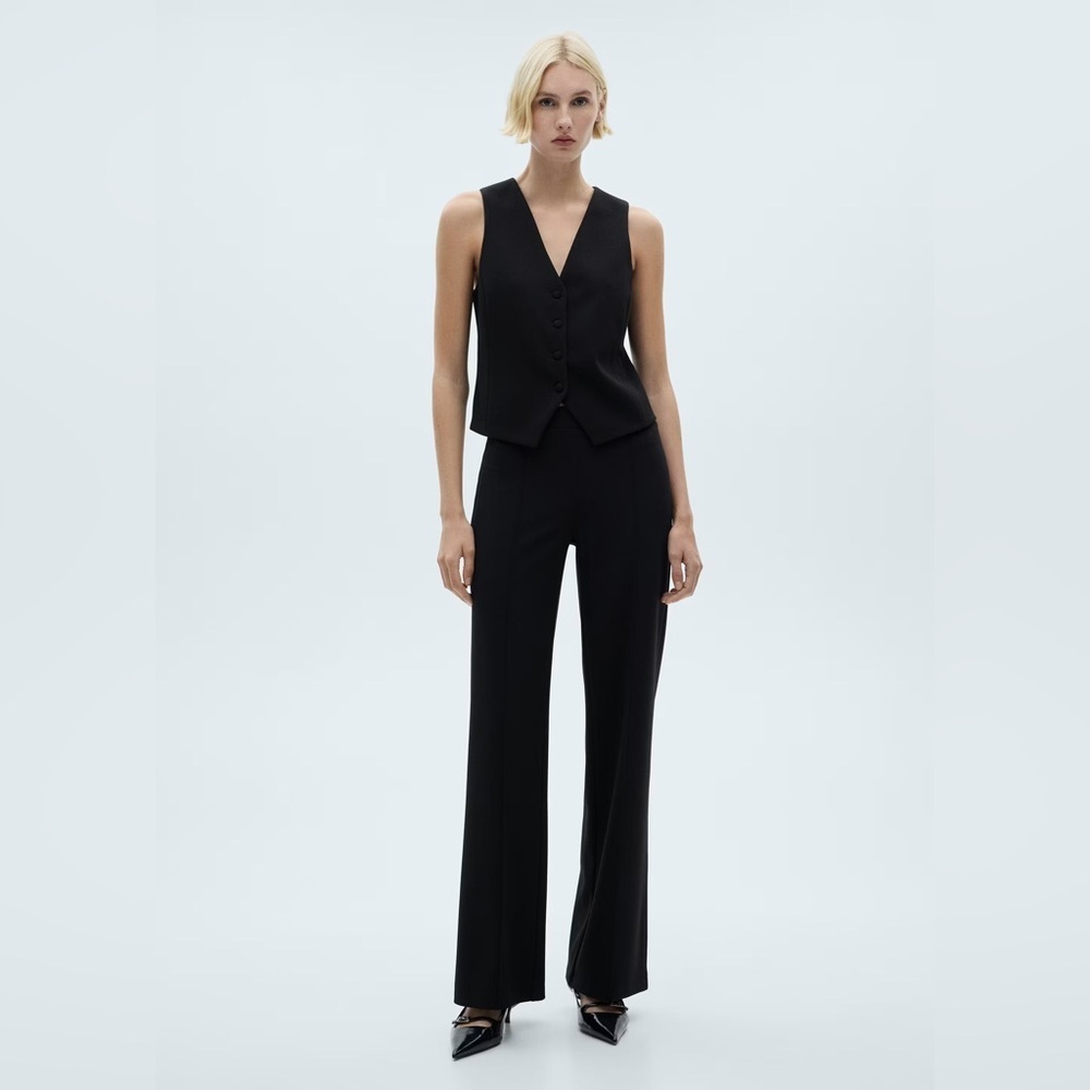 Mango Black Co-ord Vest & Pants set NWT